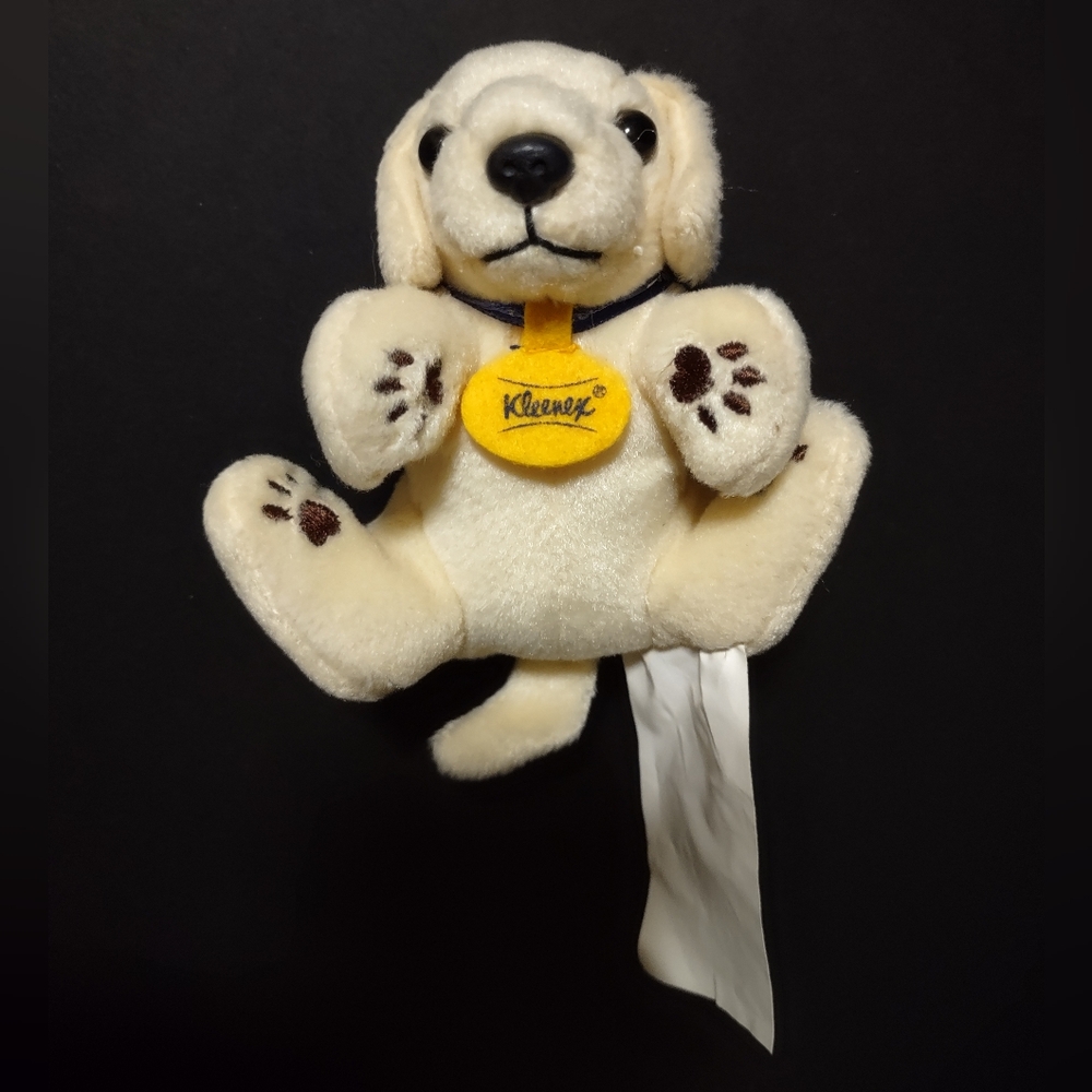 Kleenex Kimberly Puppy Dog Soft Toy Small 5" Vintage Promo Promotion Tissue